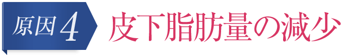 原因4 皮下脂肪量の減少